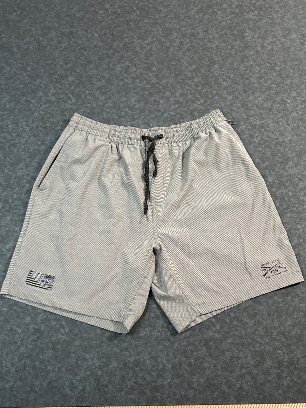 Grunt Style Men's Training Elastic Waist Gym Shorts Heather Grey Size Large